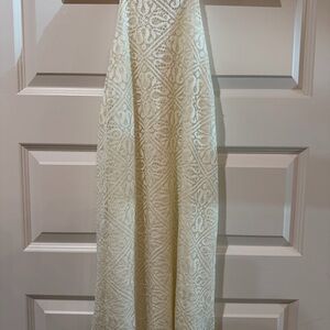 Ivory Lace Maxi Skirt